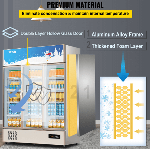 Glass Door Commercial Beverage Refrigerators